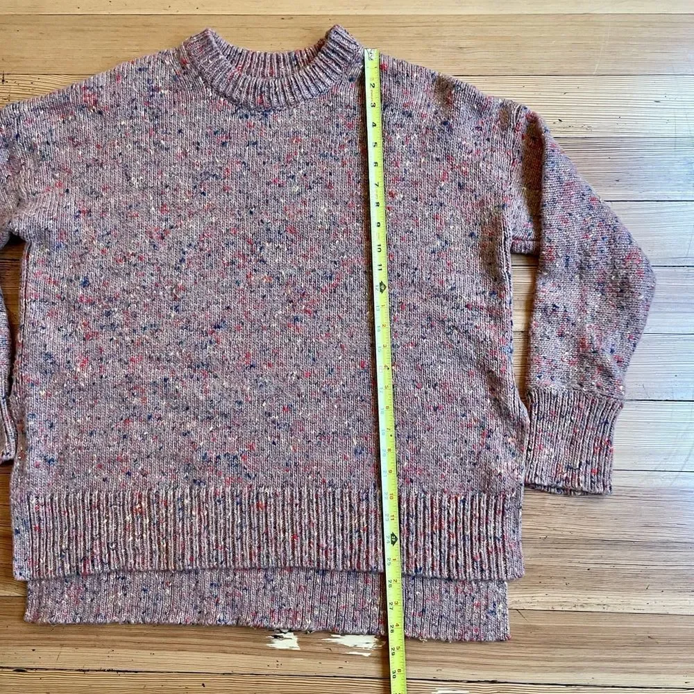Lou & Grey multicolor speckled side slit sweater. Size M.
